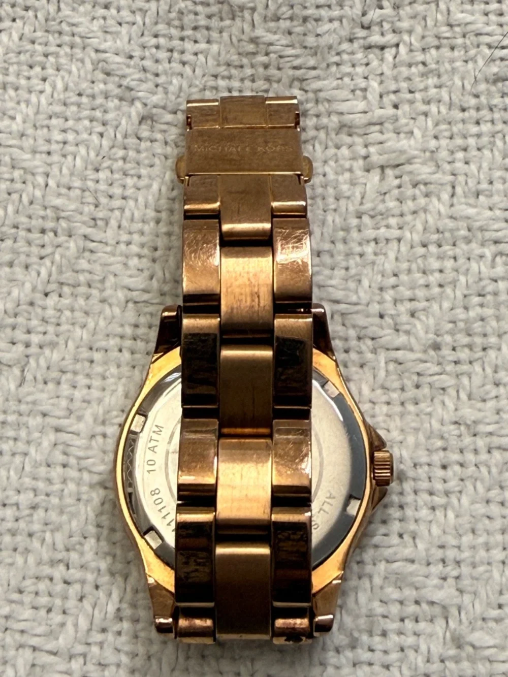 Michael Kors Rose Gold Link Metal Wrist Watch #4